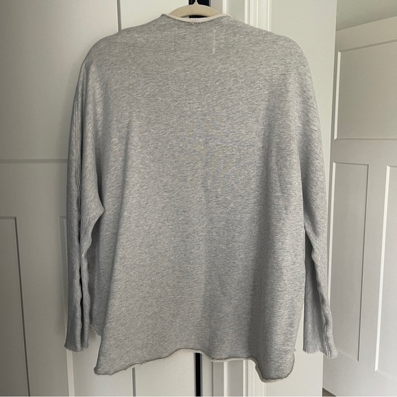 Frank & Eileen EFFIE Long-Sleeve Funnel Neck Capelet Triple Fleece Gray - Picture 5 of 5